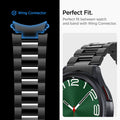 AMP06490 - Watch 6 Classic (47mm) Modern Fit 316L Band in Black wing connector. Perfect fit. perfect fit between watch and band with wing connector.