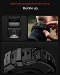 AMP10151 - Galaxy Watch 9 Series  WBS2 in black showing durable buckle and double band loops for a secure fit. buckle up