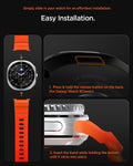 AMP10152 - Galaxy Watch 9 Series WBS2 in orange showing simply slide in your watch for an effortless installation
