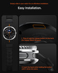 AMP10151 - Galaxy Watch 9 Series  WBS2 in black showing simply slide in your watch for an effortless installation