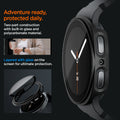 ACS11601 - Galaxy Watch 9 (44mm) Thin Fit 360 showing Galaxy Watch 9 (44mm) case side profile with built-in glass layers, worn while holding coffee