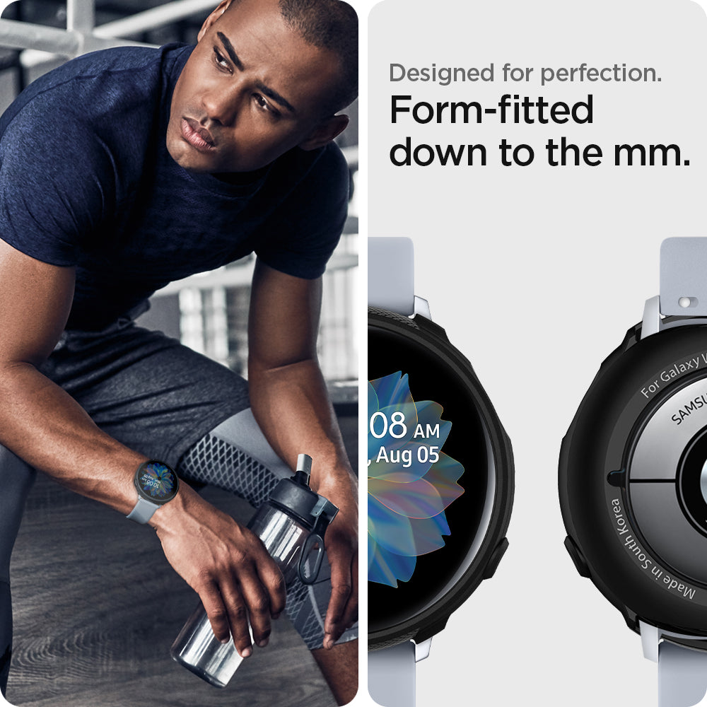ACS00218 - Galaxy Watch Active 2 (40mm) Case Liquid Air in black designed for perfection. form fitted down to the mm.