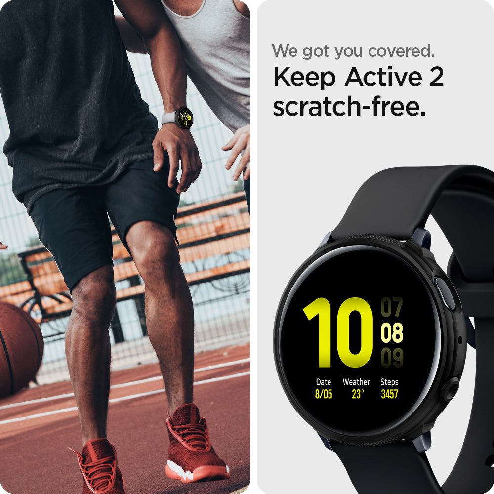 ACS00217 - Galaxy Watch Active 2 (44mm) Case Liquid Air in black we got you covered. keep active 2 scratch free.