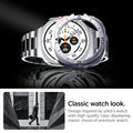 ACS08828 - Watch Ultra (47mm) Case Bezel Tune Pro in Silver classic watch look. Design inspired by pilot's watch with high quality case, displaying classic mood of premium watch.
