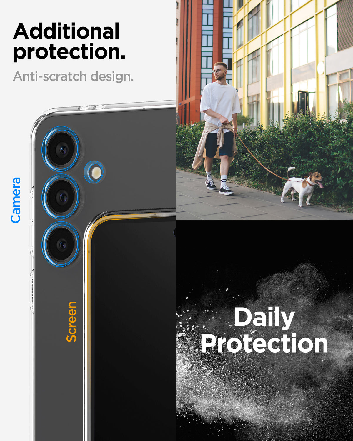 ACS08616 - Galaxy S24 FE Case Liquid Crystal in Crystal Clear additional protection. anti scratch design. daily protection.