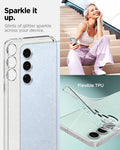 ACS08617 - Galaxy S24 FE Case Liquid Crystal Glitter in Crystal Quartz sparkle it up. Glints of glitter sparkle across your device.