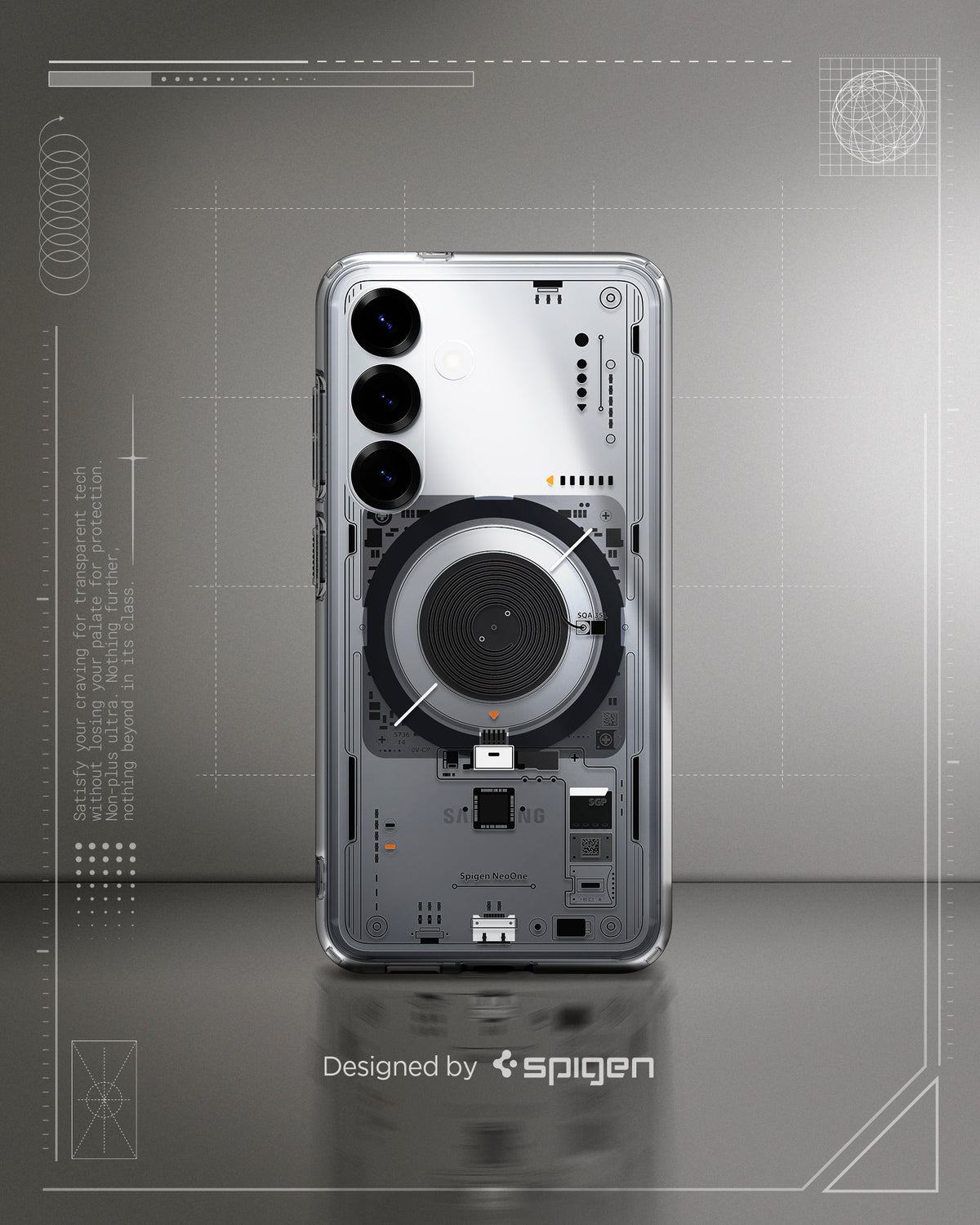 ACS09470 - Galaxy S25 Case Ultra Hybrid Metal Ring Neo One (MagFit) in Neo One designed by spigen.
