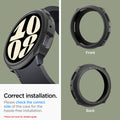 ACS06393 - Galaxy Watch 6 (40mm) Case Liquid Air in matte black correct installation. please check the correct side of the case or the hassle free installation. please see insert for detailed guide.
