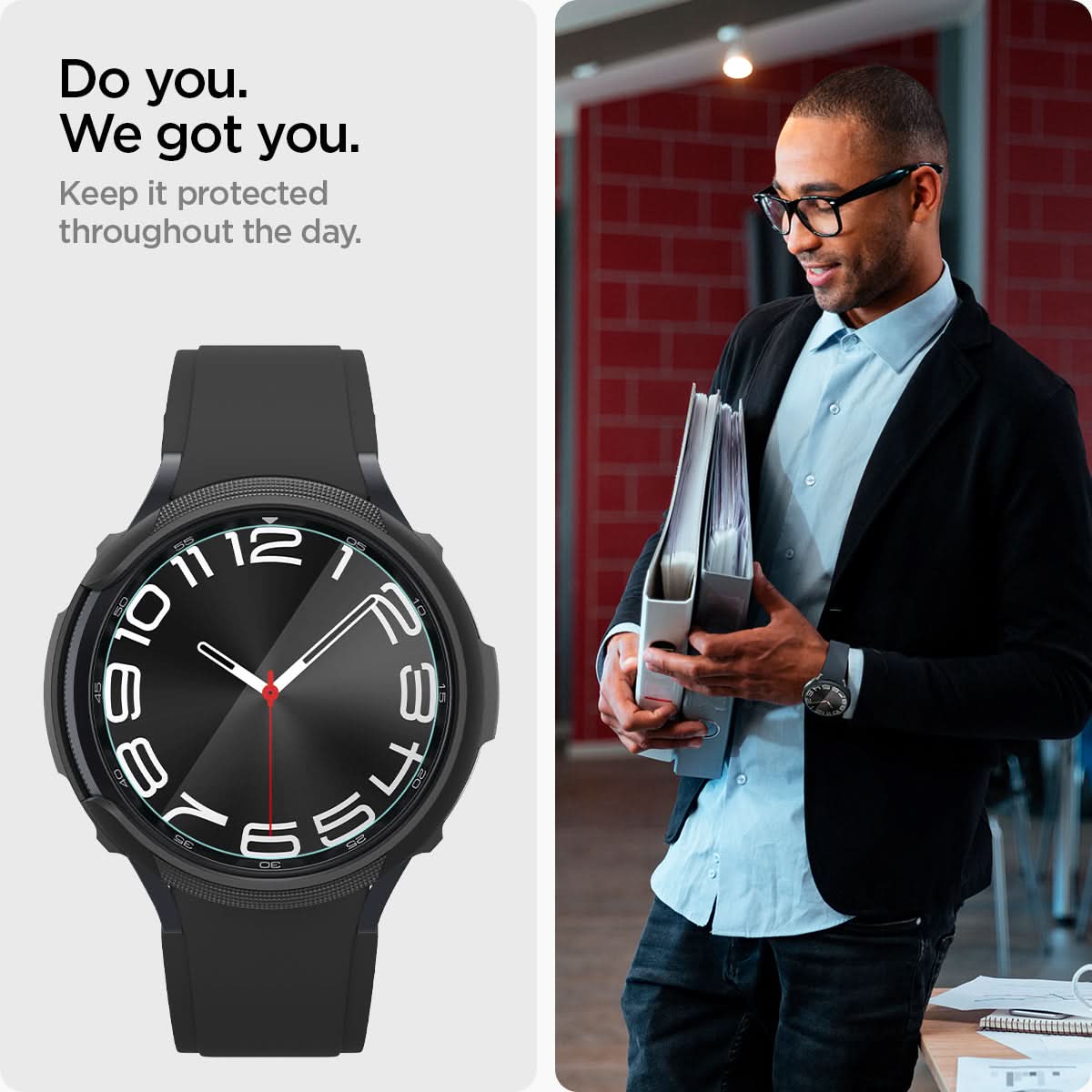 AGL07067 - Galaxy Watch 6 Classic (43mm) Screen Protector EZ FIT GLAS.tR do you. we got you. keep it protected throughout the day.