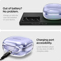 ASD02097 - Galaxy Buds 2 Pro / 2 / Pro / Live Case Ultra Hybrid in crystal clear  Out of battery? No problem. Charge on with the case still installed on your device. Charging port accessibility. Large detailed cutout for any sizes of USB-C charging cable.