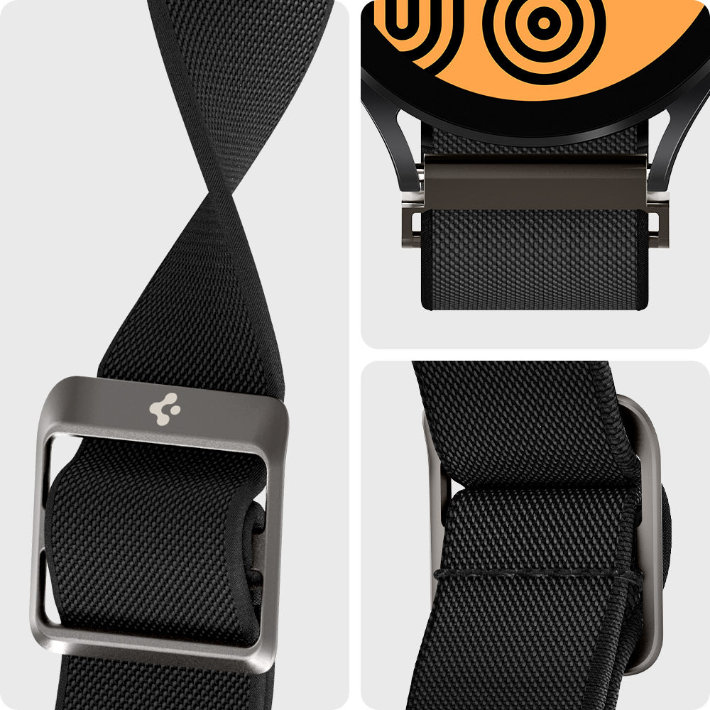 AMP04040 - Galaxy Watch Band Lite Fit (20mm) in black showing detail.