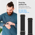 AMP04040 - Galaxy Watch Band Lite Fit (20mm) in black find the perfect fit. Adjustable length for the right fit in your wrist. Min length : 115mm Max length : 196mm Length may slightly vary.