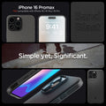 ACS08021 - iPhone 16 Pro Max Sand Blast in Matte Black showing iPhone 16 pro. simple yet, significant