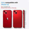 ACS03511 - iPhone 13 Case Thin Fit in red showing the compatibility only with iPhone 13. Not compatible with iPhone 13 mini | 13 Pro | 13 Pro Max