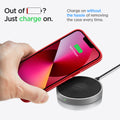 ACS03511 - iPhone 13 Case Thin Fit in red showing charging on without the hassle of removing the case every time