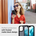 ACS03625 - iPhone 13 Mini Case Ultra Hybrid Matte in frost black showing the perfect protection with frosted matte black design