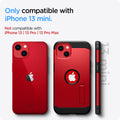 ACS03332 - iPhone 13 Mini Case Tough Armor in red showing the compatibility only with iPhone 13 mini. Not compatible with iPhone 13 | 13 Pro | 13 Pro Max