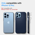 ACS03259 - iPhone 13 Pro Case Liquid Air in navy blue showing the compatibility only with iPhone 13 Pro. Not compatible with iPhone 13 mini | 13 | 13 Pro Max