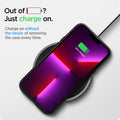 ACS03201 - iPhone 13 Pro Max Case Liquid Air in black showing charge on without the hassle of removing the case every time
