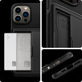 ACS03218 - iPhone 13 Pro Max Case Slim Armor CS in black showing back for the card and case.