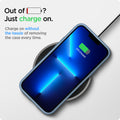 ACS04131 - iPhone 13 Pro Max Case Ultra Hybrid in sierra blue showing charging on without the hassle of removing the case every time