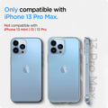 ACS03204 - iPhone 13 Pro Max Case Ultra Hybrid in crystal clear showing the compatibility only with iPhone 13 Pro Max. Not compatible with iPhone 13 mini | 13 | 13 Pro