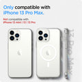 ACS03210 - iPhone 13 Pro Max Case Ultra Hybrid Mag Safe Compatible in white showing the compatibility only with iPhone 13 Pro Max. Not compatible with iPhone 13 mini | 13 | 13 Pro