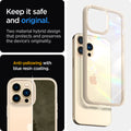 ACS03208 - iPhone 13 Pro Max Case Ultra Hybrid in sand beige showing the two material hybrid design that protects and preserves the device's originality. Anti-yellowing with blue resin coating