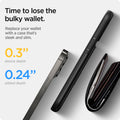 ACS03536 - iPhone 13 Case Slim Armor CS in black showing time to lose the bulky wallet. Replace your wallet with a case that's sleek and slim.