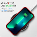 ACS03249 - iPhone 13 Pro Thin Fit in red showing charging on without the hassle of removing the case every time