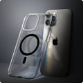 ACS03268 - iPhone 13 Pro Case Ultra Hybrid Zero One (MagFit) showing the back of the case leaning against the back of the device