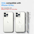 ACS03267 - iPhone 13 Pro Case Ultra Hybrid Mag Safe Compatible in white showing the compatibility only with iPhone 13 Pro. Not compatible with iPhone 13 mini | 13 | 13 Pro Max