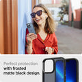 ACS03619 - iPhone 13 Pro Max Case Ultra Hybrid Matte in frost black showing the perfect protection with frosted matte black design