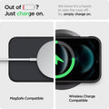 ACS03619 - iPhone 13 Pro Max Case Ultra Hybrid Matte in frost black showing the simply charge on. MagSafe compatible. Wireless Charge compatible