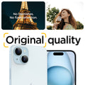 AGL07166 - iPhone 15 / 15 Plus Optik Pro Lens Protector in blue no blemishes. no flash reflection. original quality.