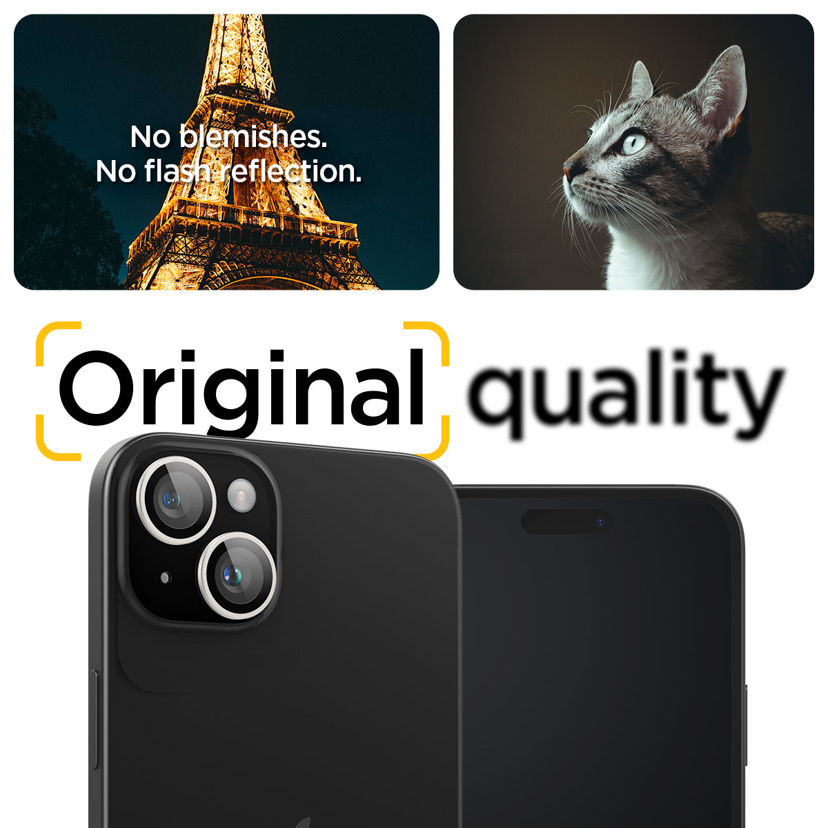 AGL05604 - iPhone 15 / 15 Plus Optik Pro Lens Protector in starlight no blemishes. no flash reflection. original quality.