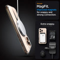 ACS08001 - iPhone 16 Pro Max Case Ultra Hybrid (MagFit) in Gold stronger magfit. improved magnets for snappy and strong connection. Extra snappy. accessory not included.