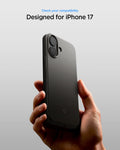 ACS09971 - iPhone 17 Thin Fit (MagFit) in Gunmetal showing check your compatibility.