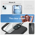 ACS06799 - iPhone 15 Case Ultra Hybrid in matte black showing the compatibility only with iPhone 15. Not compatible with iPhone 15 Plus | 15 Pro | 15 Pro Max