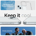 ACS06796 - iPhone 15 Case Ultra Hybrid in frost clear showing the translucent and frosted aesthetics