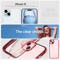ACS06794 - iPhone 15 Case Ultra Hybrid in red crystal showing the compatibility only with iPhone 15. Not compatible with iPhone 15 Plus | 15 Pro | 15 Pro Max