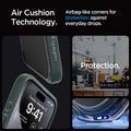 ACS06710 - iPhone 15 Pro Case Ultra Hybrid in frost green showing the air cushion technology. Airbag-like corners for protection against everyday drops