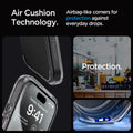 ACS07213 - iPhone 15 Pro Case Ultra Hybrid in Space Crystal showing the air cushion technology. Airbag -like corners for protection against everyday drops