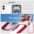 ACS08203 - iPhone 16 Case Ultra Hybrid in Red Crystal iPhone 16 plus. not compatible with iPhone 16 pro, 16 pro max. ultra hybrid. the clear choice.