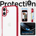 ACS08203 - iPhone 16 Case Ultra Hybrid in Red Crystal protection. Oh snap. air cushion tech to fight against drops.
