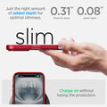 ACS08203 - iPhone 16 Case Ultra Hybrid in Red Crystal  just the right amount of added depth for optimal slimness. 0.31