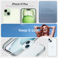 ACS06655 - iPhone 15 Plus Case Ultra Hybrid in frost clear showing the  compatibility only with iPhone 15 Plus. Not compatible with iPhone 15 | 15 Pro | 15 Pro Max
