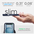 ACS06659 - iPhone 15 Plus Case Ultra Hybrid in navy blue showing the right amount of added depth for optimal slimness. 0.31