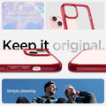ACS06654 - iPhone 15 Plus Case Ultra Hybrid in red crystal showing the simply pleasing crystal clear pure design