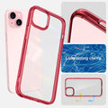 ACS06654 - iPhone 15 Plus Case Ultra Hybrid in red crystal showing the long lasting clarity